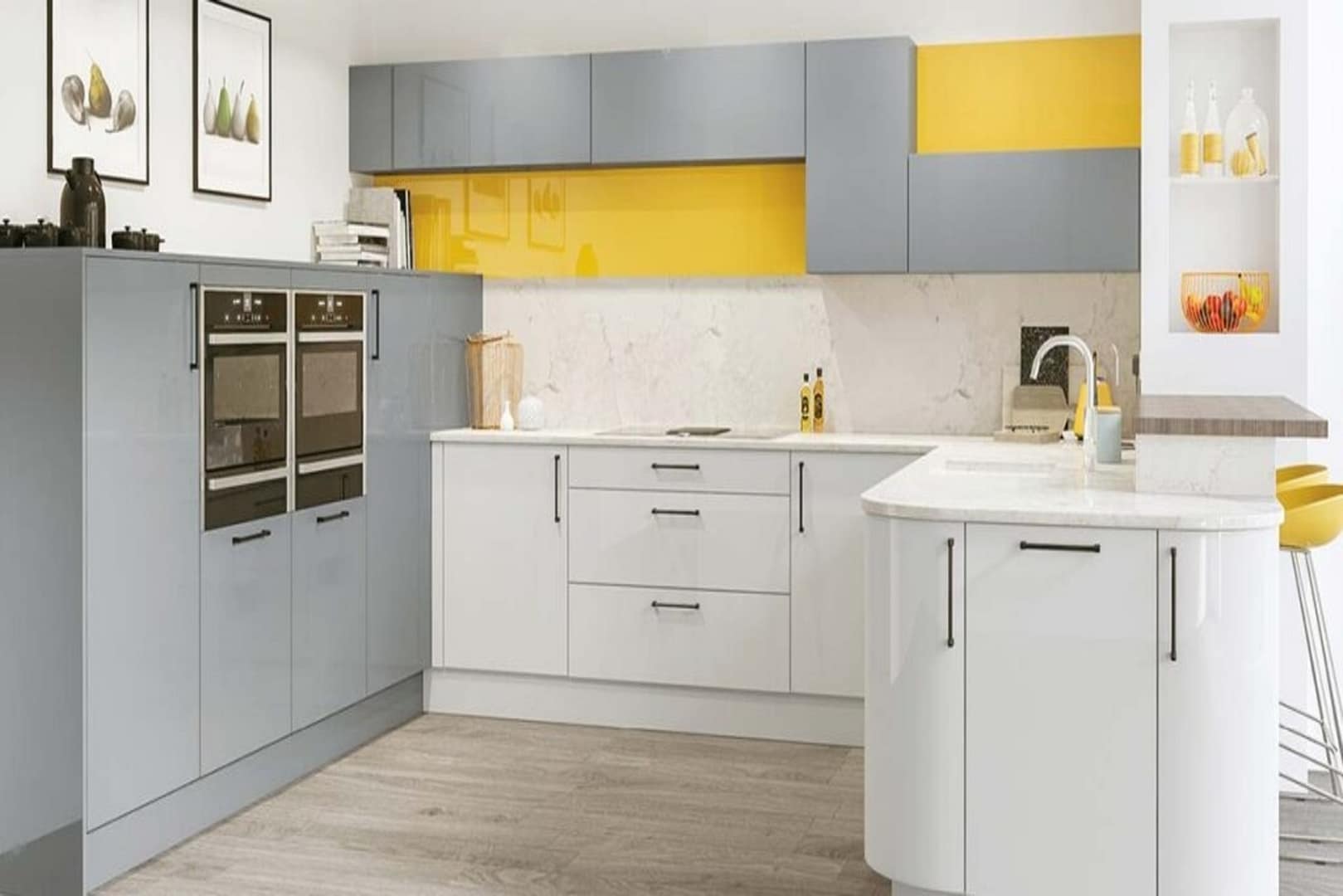DKB metallic blue kitchen