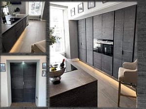 veneer black bespoke fitted kitchen veneer black