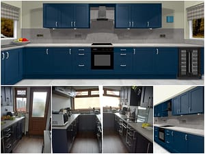 Bespoke blue shaker kitchen