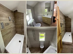 Sloping ceiling bathroom