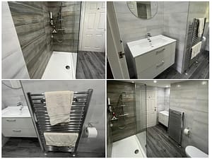 Oxi wave tiles, wood effect floor tiles and made to measure unit