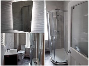 triangular bathroom design