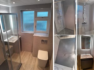 Slate shower tray, geberit bathroom